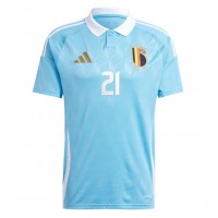 Echipament fotbal Belgia Timothy Castagne #21 Tricou Deplasare European 2024 maneca scurta